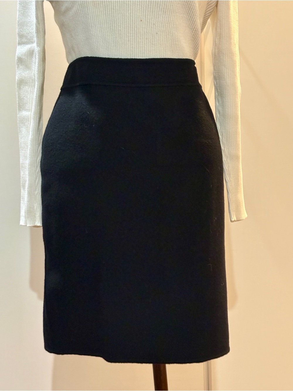Talbots Black Wool Pencil Skirt
